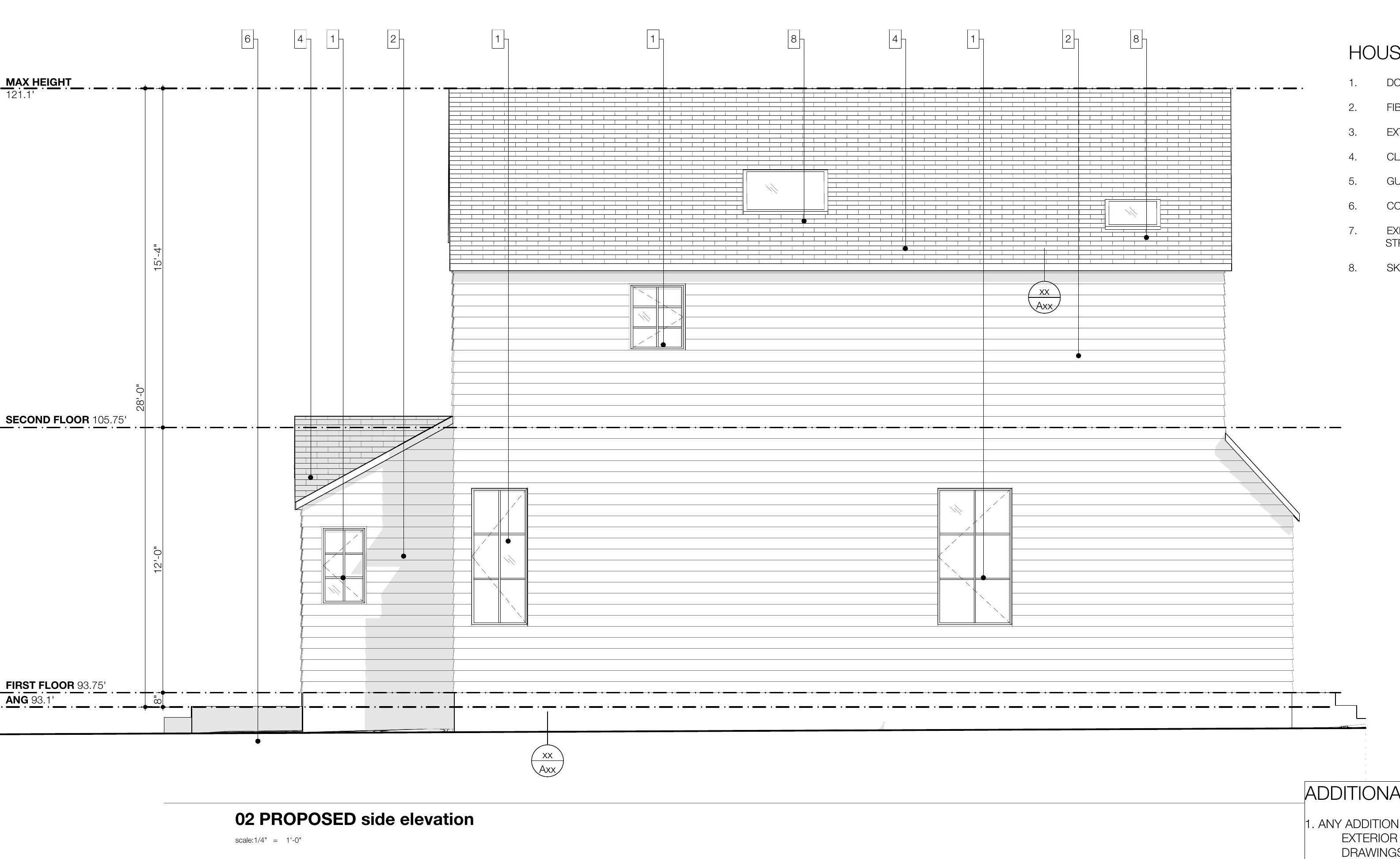 02 Proposed side elevation, sheet A2.2